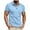Sky Blue, variant on FAIWAD Mens Summer Dress Shirts Short Sleeve Collared Slim Business Tops Classic Stylish Daily Work T-Shirts