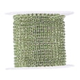 thumbnail image 4 of Abbracc 10 Yard Crystal Rhinestone Ribbon 2mm, Rhinestone Rhinestone Applique Chain ming Light Green, 4 of 9