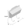 thumbnail image 4 of Contemporary Horizontal Silver Mailbox Wall-Mounted, 4 of 6