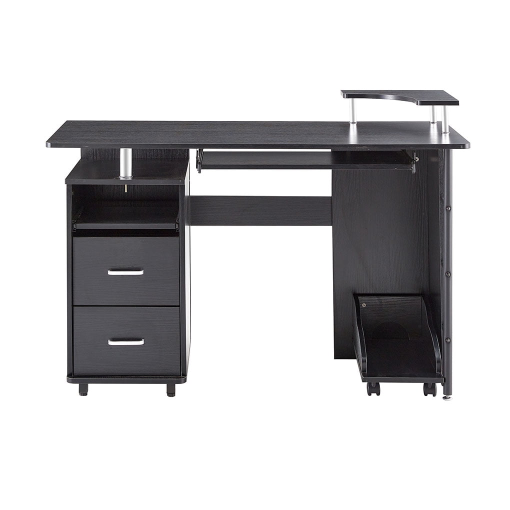Irene Inevent Computer Desk Multiple Shelves Writing Table Adjustable