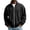 Black, variant on Men Vertical Rib Knit Jackets Liweisiy Full Zip Stand Collar Oversized Long Sleeve Coat Casual Cardigan Coat Khaki S