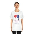 thumbnail image 3 of Proudly Toasting America Since 1776 | Women's 4th of July Tee | Wine Lover, 3 of 8