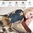 thumbnail image 3 of BCIIG American Deer Blanket Gifts for Kids Adults Soft Warm Lightweight Cozy Animal American Flag Deer Throw Blankets for Sofa Couch Bed Room Decor  60x80in, 3 of 6