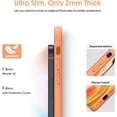 thumbnail image 4 of Liquid Silicone Case for iPhone 12, [Camera Protection] [Anti Fingerprint] [Wireless Charging] 4 Layer Phone Case Protective Cover, Built-in Microfiber Case Cover, 6.1", Orange, 4 of 14