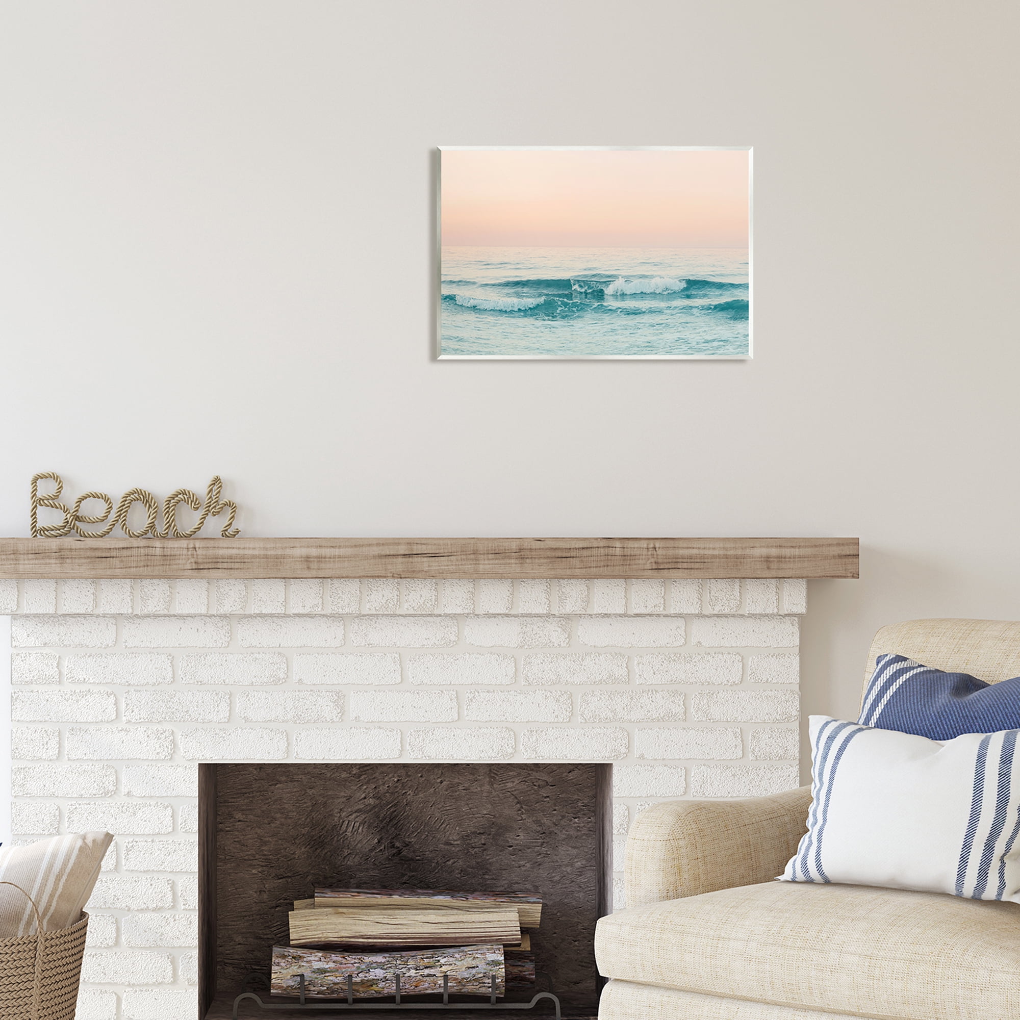 Stupell Industries Ocean Waves Sunset Nature Photography Unframed Art Print Wall Art, 19 x 13