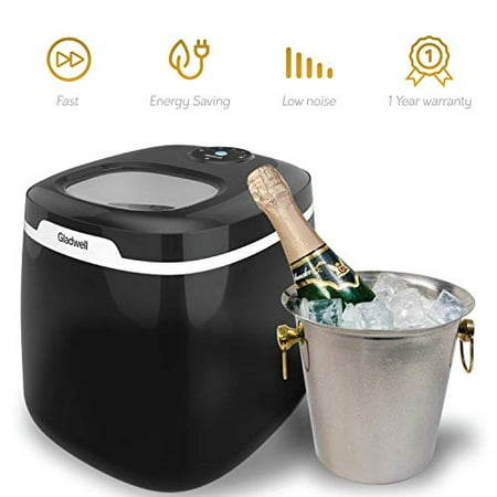 Gladwell Countertop Ice Maker Machine 50 Lb Daily Capacity Jet Gladwell Countertop Ice Maker Machine 50 Lb Daily Capacity Jet Black Com