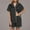 Black, variant on TEVEQ Women's 2 Piece Pajamas Set Button Down Tops Short Sleeve Sleepwear Soft Pajama Shorts 2 Pcs Lounge Sets with Pocket Shorts and Top Summer Sets Satin Button Up Comfy Sleepwear Sets Black L