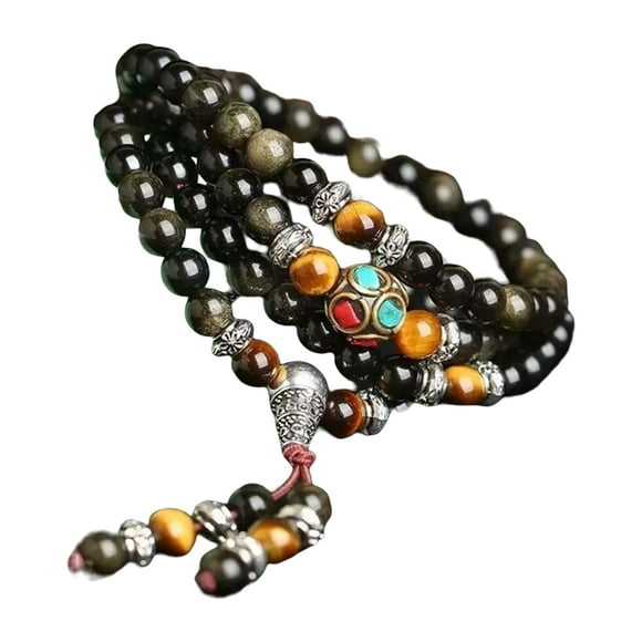 Minnieouse decorativa Vintage para hombre, joyería portátil de cristal, informal, de ocio, multicapa, regalo de decoración Ropa, zapatos y accesorios Miscelánea 6 mm Minnieouse AP014926-01