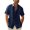 Navy blue, variant on Print Men Short Sleeve Turn-Down Collar Casual Blouse Tops