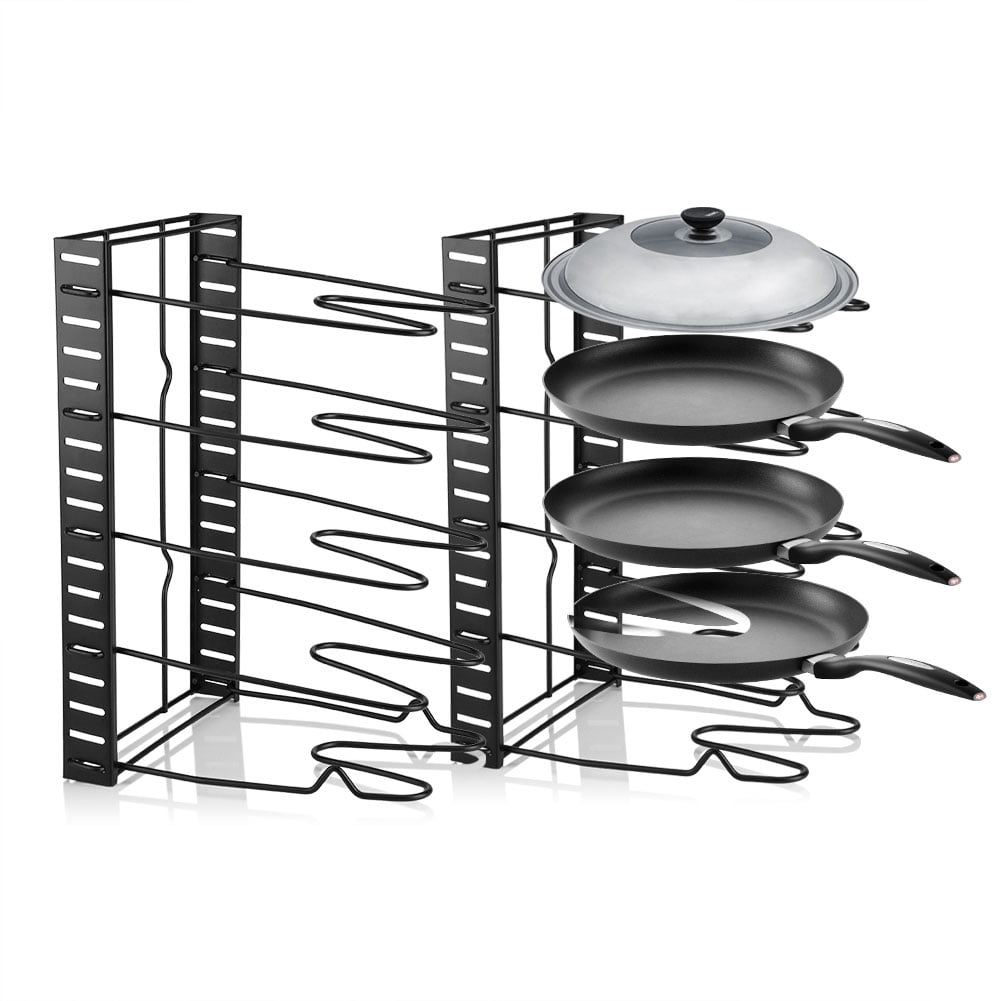 Spptty Pot Organizer, Multi Tiers Pot Frying Pan Lid Storage Rack