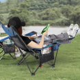 REDCAMP Folding Camping Chairs with Foot Rest, Adjustable Backrest