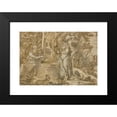 thumbnail image 2 of Joachim Wtewael 24x18 Black Modern Framed Museum Art Print Titled - Christ and the Woman of Samaria, 2 of 5