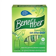 4 Pack Benefiber Fiber Supplement on the Go! 28 Stick Packs Each