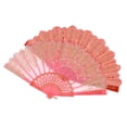 thumbnail image 4 of Shisuyan Large Folding Hand Fan Chinese Style Printed Foldable Fan Festival Gift Performance Fan (Pink), 4 of 8