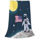 thumbnail image 2 of Balery Astronaut With USA Flag Manta de Felpa Suave y Acogedora – Cobija de Franela Aterciopelada para Cama, Lavable y Cálida para Sofá, Mascotas, Transpirable-40"x30", 2 of 7