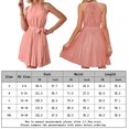 thumbnail image 2 of Mini Vestidos Vestido de mujer A-Line Color sólido Halter Neck Sun Dress para cóctel (Rosa XL) Ygjytge para Mujer Rosa T L, 2 of 8
