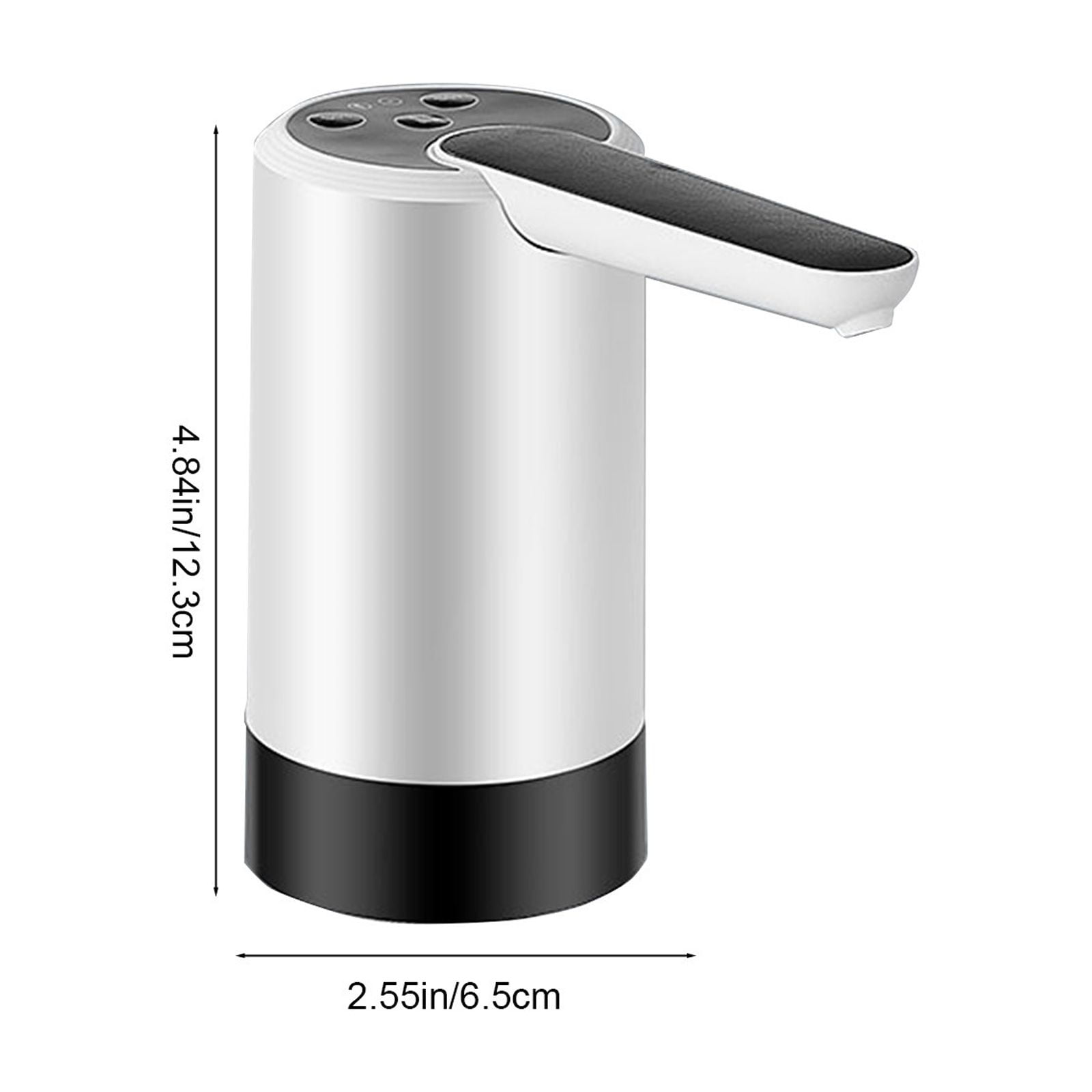 USB Rechargeable Desktop Water Dispenser For 5 Gallon Bottles – 7-Level Smart Pump With 1800mAh Battery, Automatic Drinking Water Jug Pump (White)