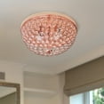 thumbnail image 5 of Elegant Designs Elipse Crystal 13" Metal 2 Light Bowl Shaped Ceiling Flush Mount Fixture, Rose Gold, 5 of 7