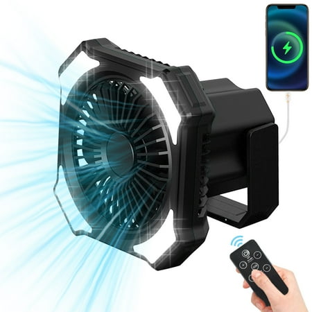 

Camping Fan Shining Call Hook Charging Bank Portable Stepless Speed Regulating Fan Light