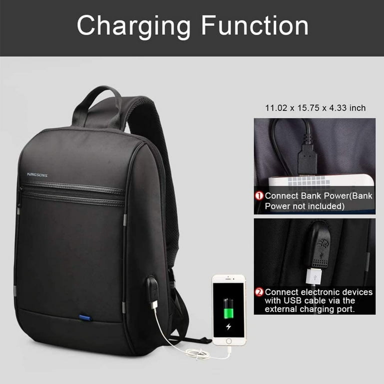 Kingsons Laptop Bag Anti Theft Backpack - 15.6 Inch