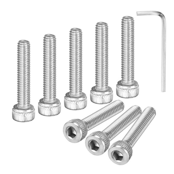 Uxcell 30-Pack M4 x 20mm Hex Socket Head Cap Screws Bolts, 304 Stainless Steel Machine Bolt Full Thread Precision Fasteners