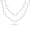 Silver-White, variant on Womens Gold White Enamel Flower Clover Necklace Long Double Wrap 40" Gold Plated