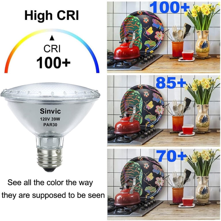 LUXRITE PAR30 Short Neck LED Bulbs - 75W Equivalent, Dimmable, 900 Lumens, Warm White 2700K (6-Pack)