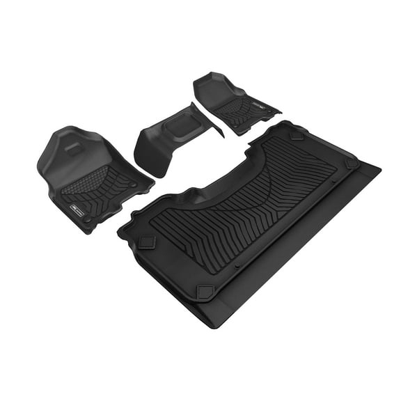 3D MAXpider 2019-2023 Fits BMW X5 G05 5 Passenger Maxtrac 1St Row 2Nd Row Carbon Fiber Embossed Pattern Black Floor Mat A5BM10201809