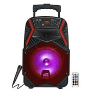 TOPTECH Angel-8 Bluetooth Speaker, 8" Woofer, 1600W Sound, Red
