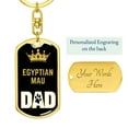 thumbnail image 3 of Cat Key Ring Egyptian Mau Cat Dad King Keychain Stainless Steel or 18k Gold, 3 of 10