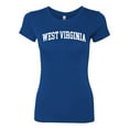 thumbnail image 2 of Wild Bobby State of West Virginia College Style Women Slim Fit Junior Tee, 2 of 6
