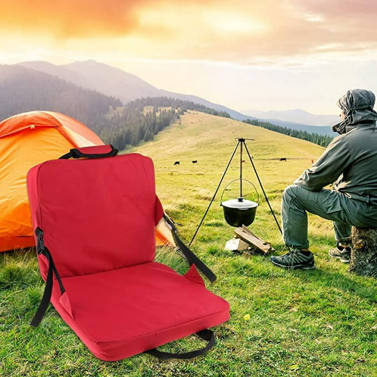 2pcs Foldable Stadium Seat Cushion Bleacher Seat for Hiking Fishing
