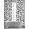 thumbnail image 6 of Light Blue Floral Semi Sheer Curtains 96 Inch Length 2 Panels Set, Rustic Vintage Flowers Botanical Spring Sheer Kitchen Curtain Privacy Voile Window Curtain for Living Room Bedroom Rod Pocket Drapes, 6 of 7