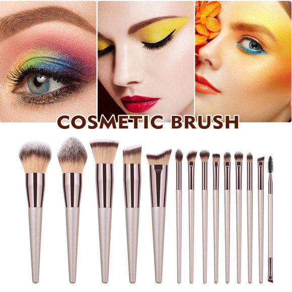 mtvxesu Eyeshadow 14PCS Wooden Cosmetic Eyebrow Eyeshadow Brush Makeup Brush Sets Tools Sale