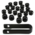 thumbnail image 5 of GLOSS BLACK ALLOY WHEEL NUT CAP SET - 17mm - Universal Fit, 5 of 5
