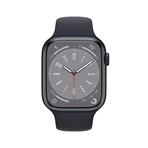 Apple Watch Series 8 [GPS + Cellular 45mm] Smart Watch w/ Midnight Aluminum  Case with Midnight Sport Band - S/M.