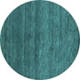 thumbnail image 1 of Ahgly Company Indoor Round Abstract Light Blue Contemporary Area Rugs, 5' Round, 1 of 4