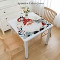 thumbnail image 2 of nygtbtfer Valentines Square Fitted Table Cloth Square Tablecloths with Wipeable Non Slip Table Cover for Parties Party Outdoor Kitchen Holiday Table Pads White, 2 of 7