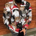thumbnail image 4 of Seeotter Men Women Button Down Shirts Christmas Long Sleeve Funny Ugly Xmas Graphic Blouse Casual Shirts Holiday Tee, 4 of 7