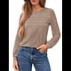 thumbnail image 2 of Camisas de Larga para Mujer, Blusas Elegantes e Informales de Encaje, Conjuntos de Otoño 2025, Camisetas y Ropa de Trabajo. Caqui L, 2 of 8