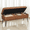 Caramel Brown, variant on LEDREM Storage Ottoman Bench, 15 Gal Entryway Bedroom Bench with Safety Hinges, Synthetic Leather Upholstery, 660 lb Capacity, Ink Black