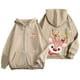 thumbnail image 4 of WILLBEST Sudadera Deportiva para Mujer Ladies' Christmas Printed Zipper Long Sleeved Pocket Drawstring Casual Hooded Sweatshirt 1976 Chica​​, 4 of 8