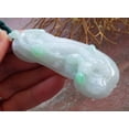 thumbnail image 5 of Certified Hand Carved Green Natural A Jade Jadeite Dragon Pi Xiu Ruyi Pendant Necklace, 5 of 11