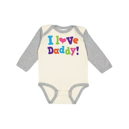 

Inktastic I Love Daddy Girls Gift Baby Girl Long Sleeve Bodysuit