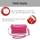 thumbnail image 3 of Bolso bandolera para mujer con cremallera multicapaRojo rosa, 3 of 5