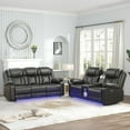 thumbnail image 6 of Challenger Modern LED Recliner Sofa made with wood and metal frame in Gray, 6 of 7