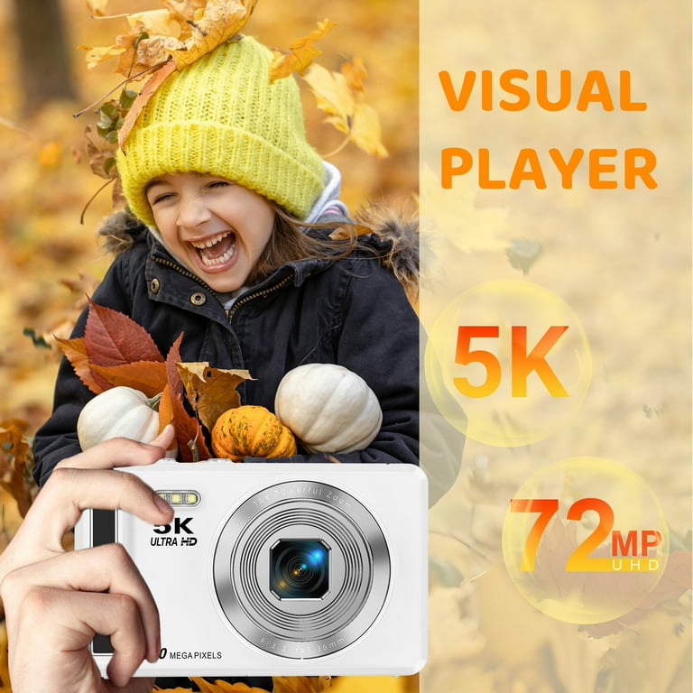MARVUE Digital Camera 5K UHD 72MP Vlogging Camera, Autofocus