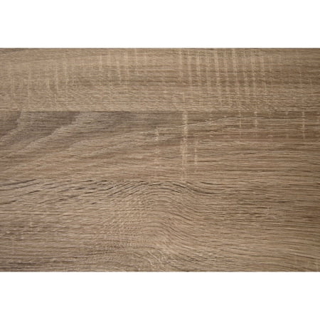 C-shaped Table with Wood-look Top and Metal Frame / Ideal for Sofa Side in Bedroom