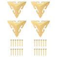 thumbnail image 1 of 4 Pcs 35mm Decorative Box Corner Cover, Corner Protector, Gold, 1 of 6