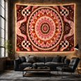 thumbnail image 6 of Floral Garden Circular with Mandala Composed Concentric Rings, Mystical Fantasy for Space Lovers, Galaxy Room Decor, Mother'S Day Gift, Tapestry Wall Hanging for Bedroom and Dorm, 6 of 7